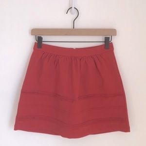J.Crew Red Skirt With Piping
